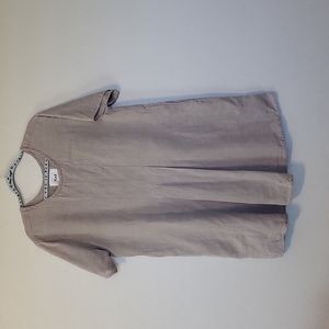 Flax by Jeane Engelhart Oatmeal Dress With Pockets Tag Size Large